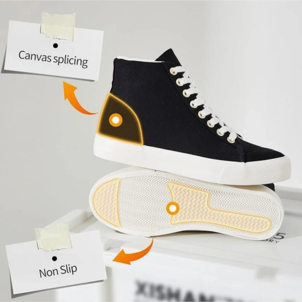 Men's/Women's High Top Canvas Non Slip Casual Sneakers - NIP